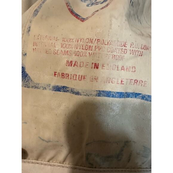 Vintage Mens Medium Sailing Boating Coat 80s Blue White HEAVY Lined England - Picture 10 of 15
